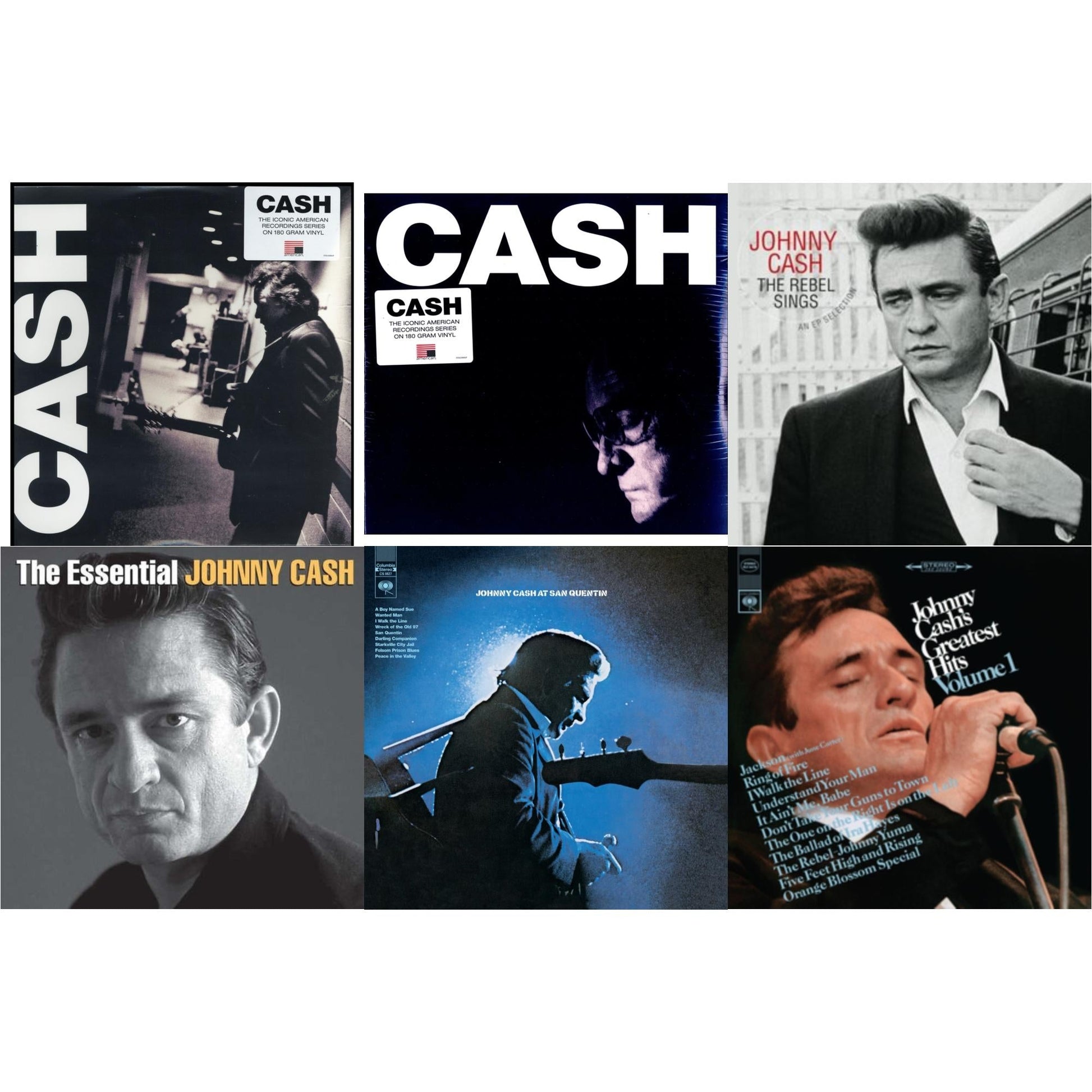 This is a 6 LP Vinyl SKU bundle.
1.This LP Vinyl is brand new.Format: LP VinylMusic Style: Country RockThis item's title is: At San QuentinArtist: Johnny CashLabel: LEGACYBarcode: 194397640311Release Date: 8/7/2020
2.This LP Vinyl is brand new.