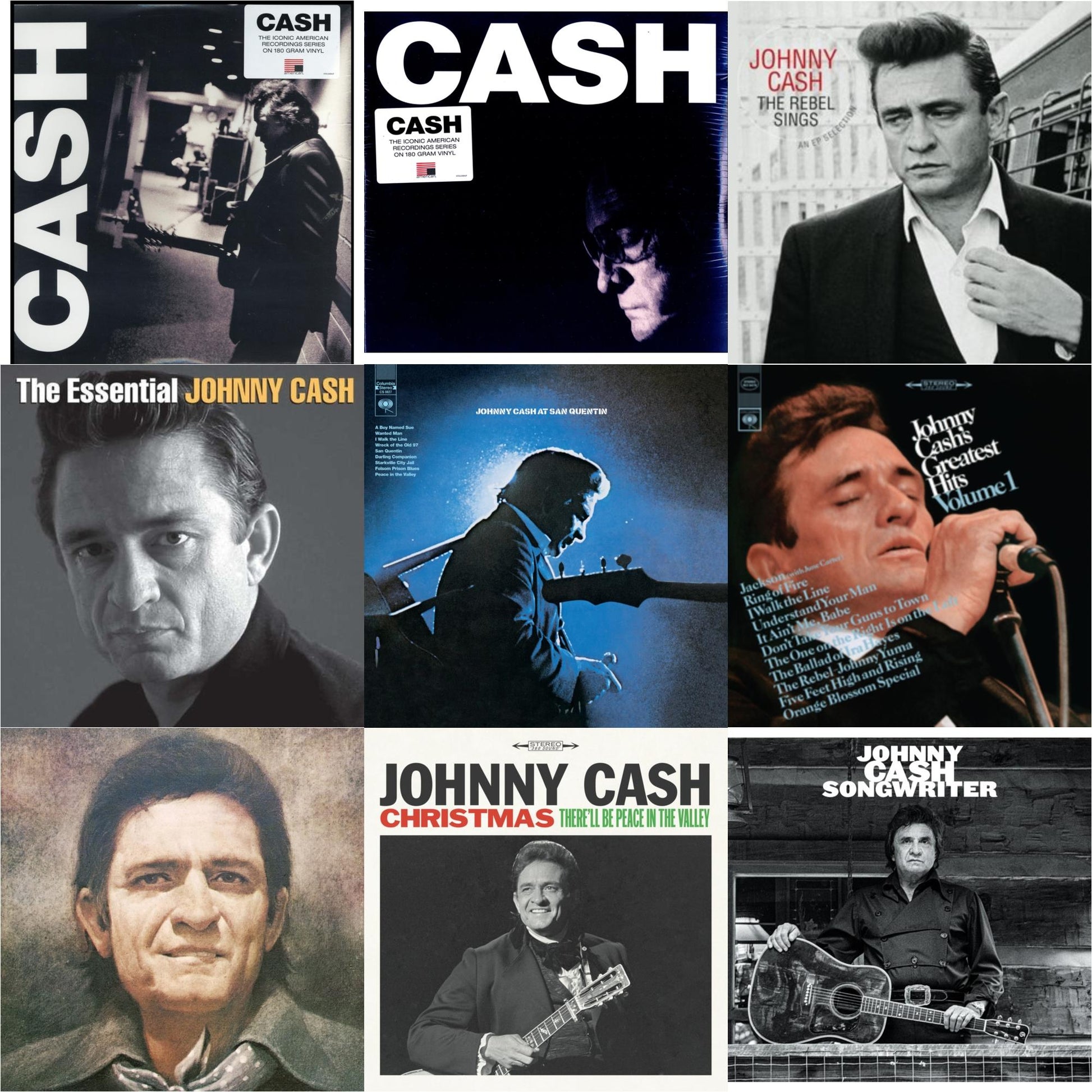 This is a 9 LP Vinyl SKU bundle.
1.This LP Vinyl is brand new.Format: LP VinylMusic Style: Country RockThis item's title is: At San QuentinArtist: Johnny CashLabel: LEGACYBarcode: 194397640311Release Date: 8/7/2020
2.This LP Vinyl is brand new.