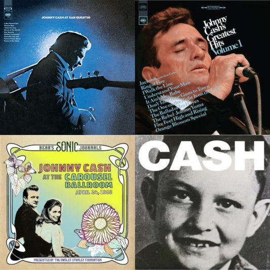 At San Quentin & Greatest Hits, Volume 1 & Bear's Sonic Journals: Johnny Cash, At The Carousel Ballroom, April 24, 1968 (2LP) & American Vi: Ain't No Grave