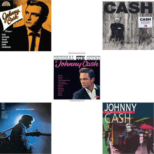 Sings The Songs That Made Him Famous (Remastered 2023) (Tangerine LP Vinyl) & At San Quentin & Original Sun Sound Of Johnny Cash & American Ii: Unchained (180G) & Mystery Of Life