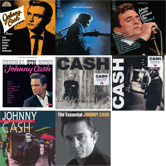 Johnny Cash - Sings The Songs That Made Him Famous (Remastered 2023) (Tangerine LP Vinyl) & At San Quentin & Greatest Hits, Volume 1 & Original Sun Sound Of Johnny Cash & American Ii: Unchained (180G) & American Iii: Soitary Man & Mystery Of Life &