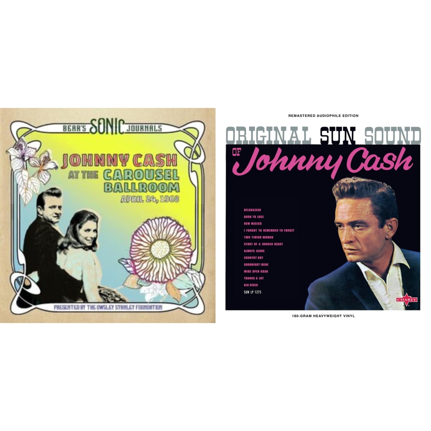 Bear's Sonic Journals: Johnny Cash, At The Carousel Ballroom, April 24, 1968 (2LP) & Original Sun Sound Of Johnny Cash