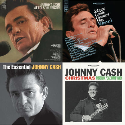 At Folsom Prison & Greatest Hits, Volume 1 & Essential Johnny Cash & Christmas: There'll Be Peace In The Valley