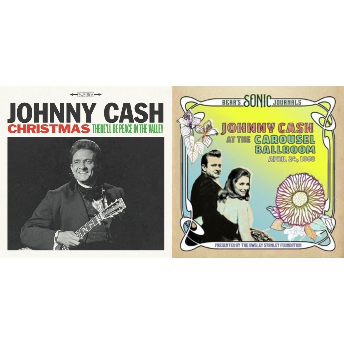 Bear's Sonic Journals: Johnny Cash, At The Carousel Ballroom, April 24, 1968 (2LP) & Christmas: There'll Be Peace In The Valley