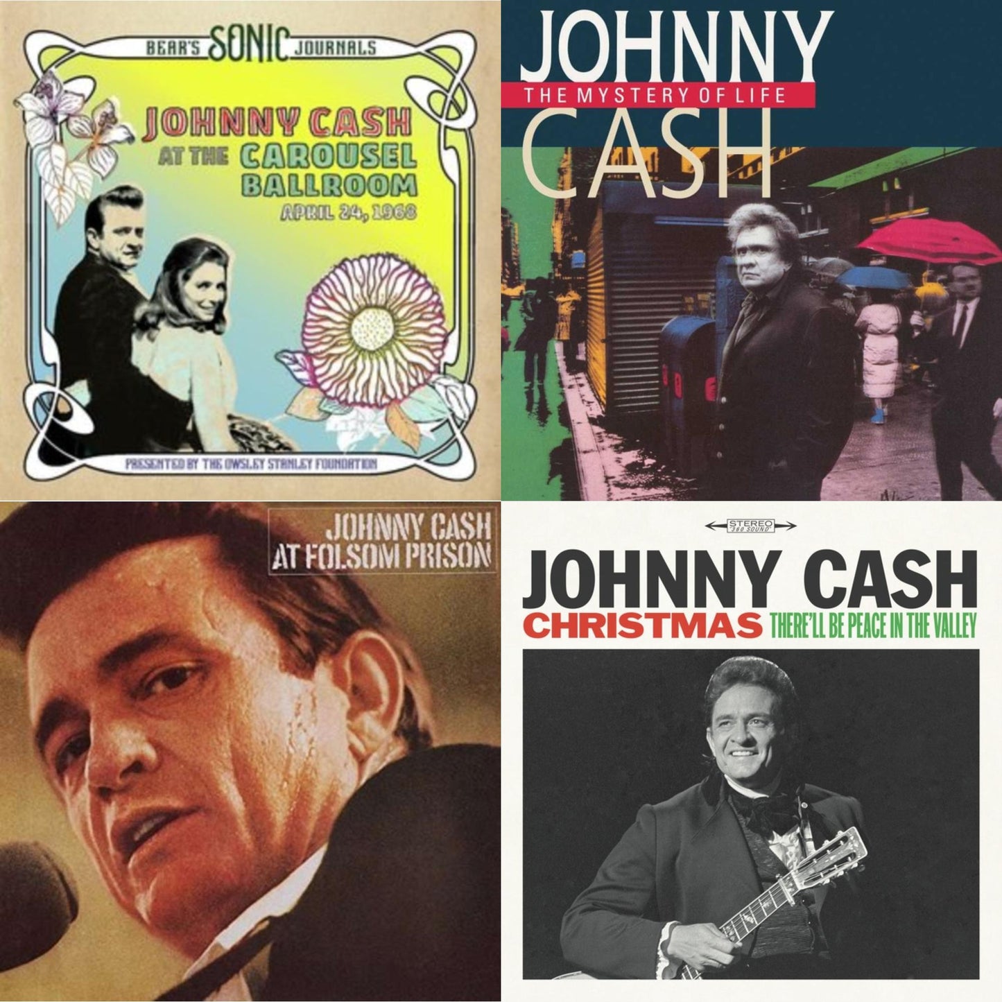 Bear's Sonic Journals: Johnny Cash, At The Carousel Ballroom, April 24, 1968 (2LP) & Mystery Of Life & At Folsom Prison & Christmas: There'll Be Peace In The Valley