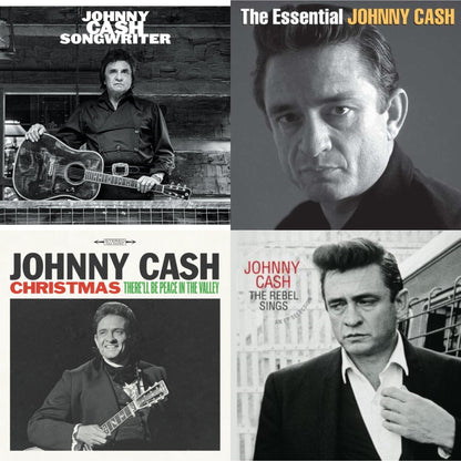 Songwriter & Rebel Sings (Crystal Clear & Solid Silver LP Vinyl) & Essential Johnny Cash & Christmas: There'll Be Peace In The Valley