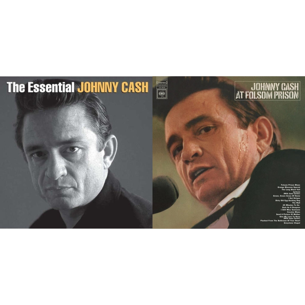Johnny Cash - At Folsom Prison & Essential Johnny Cash - LP Vinyl Bundle