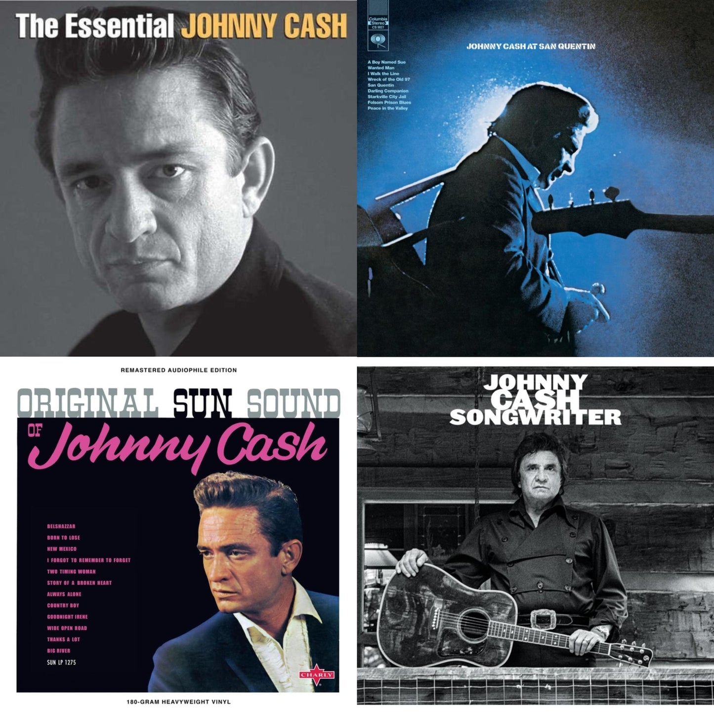 At San Quentin & Original Sun Sound Of Johnny Cash & Songwriter & Essential Johnny Cash