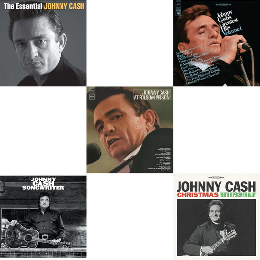 At Folsom Prison & Greatest Hits, Volume 1 & Songwriter & Essential Johnny Cash & Christmas: There'll Be Peace In The Valley