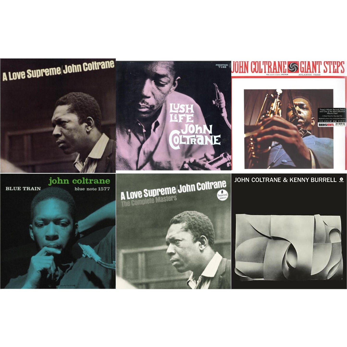 This is a 6 LP Vinyl SKU bundle.
1.This LP Vinyl is brand new.Format: LP VinylMusic Style: Free JazzThis item's title is: Love SupremeArtist: John ColtraneLabel: IMPULSEBarcode: 011105015516Release Date: 6/20/1995
2.This LP Vinyl is brand new.