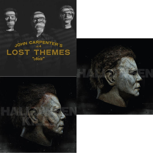 Lost Themes Iv: Noir (Tan & Black Marble LP Vinyl/7Inch) & Halloween Kills Ost (Expanded Edition/2LP/Orange W/ Green Splatter Vinyl) & Halloween Ost (Expanded Edition/2025 Art Edition/2LP/Bone White W/ Orange Splatter Vinyl)