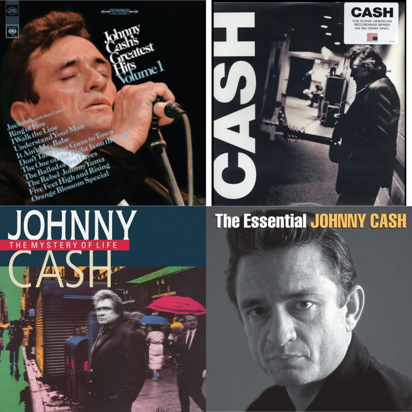 Greatest Hits, Volume 1 & American Iii: Soitary Man & Mystery Of Life & Essential Johnny Cash