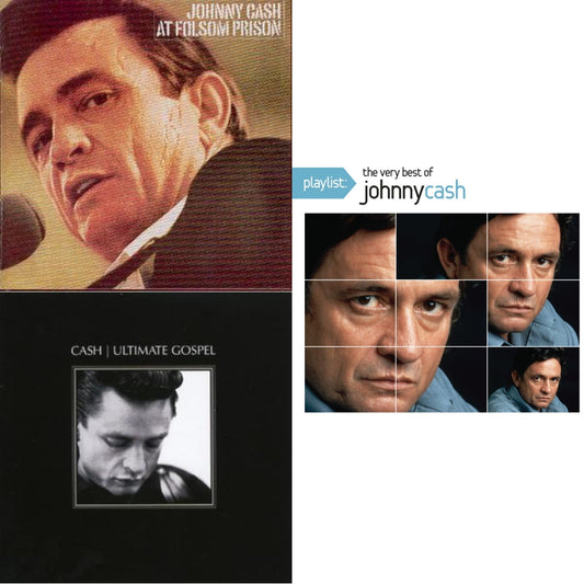 This is a 3 CD SKU bundle.
1.This CD is brand new.Format: CDThis item's title is: At Folsom PrisonArtist: Johnny CashBarcode: 074646595527Release Date: 10/19/1999
2.This CD is brand new.