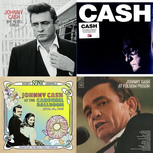 This is a 4 LP Vinyl SKU bundle.
1.This LP Vinyl is brand new.Format: LP VinylMusic Style: CountryThis item's title is: At Folsom PrisonArtist: Johnny CashLabel: LEGACYBarcode: 194397640113Release Date: 8/7/2020
2.This LP Vinyl is brand new.