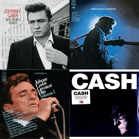 At San Quentin & Greatest Hits, Volume 1 & American Iv: The Man Comes Around & Rebel Sings (Crystal Clear & Solid Silver LP Vinyl)