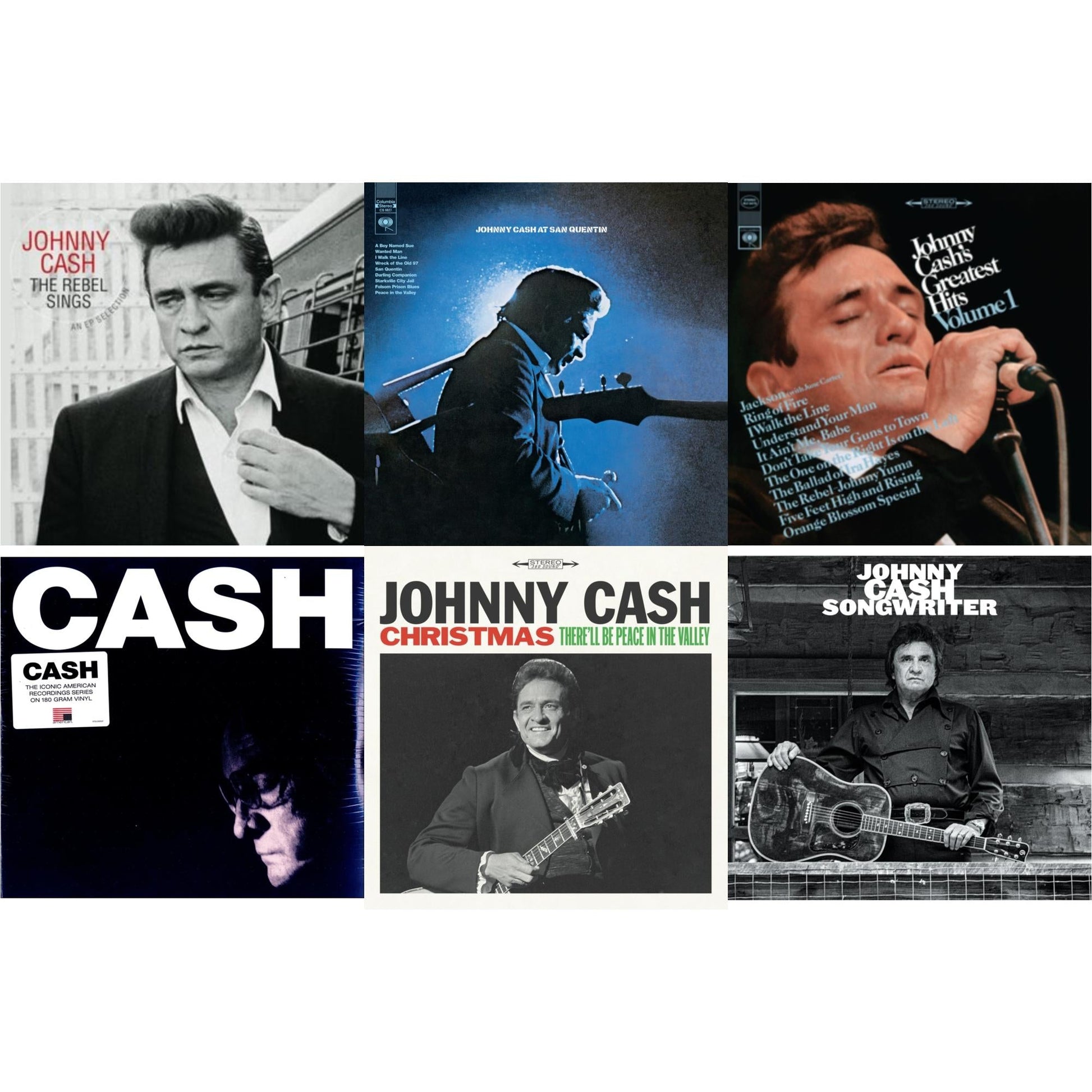 This is a 6 LP Vinyl SKU bundle.
1.This LP Vinyl is brand new.Format: LP VinylMusic Style: Country RockThis item's title is: At San QuentinArtist: Johnny CashLabel: LEGACYBarcode: 194397640311Release Date: 8/7/2020
2.This LP Vinyl is brand new.