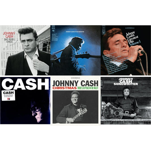 At San Quentin & Greatest Hits, Volume 1 & Songwriter & American Iv: The Man Comes Around & Rebel Sings (Crystal Clear & Solid Silver LP Vinyl) & Christmas: There'll Be Peace In The Valley