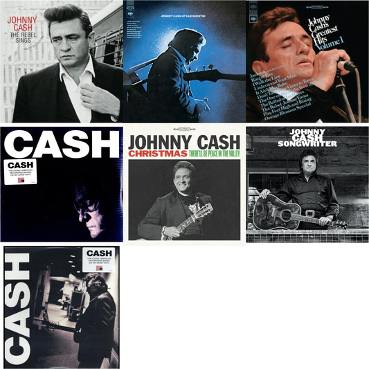 At San Quentin & Greatest Hits, Volume 1 & Songwriter & American Iii: Soitary Man & American Iv: The Man Comes Around & Rebel Sings (Crystal Clear & Solid Silver LP Vinyl) & Christmas: There'll Be Peace In The Valley