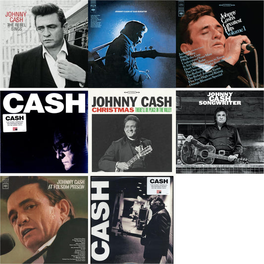 At Folsom Prison & At San Quentin & Greatest Hits, Volume 1 & Songwriter & American Iii: Soitary Man & American Iv: The Man Comes Around & Rebel Sings (Crystal Clear & Solid Silver LP Vinyl) & Christmas: There'll Be Peace In The Valley