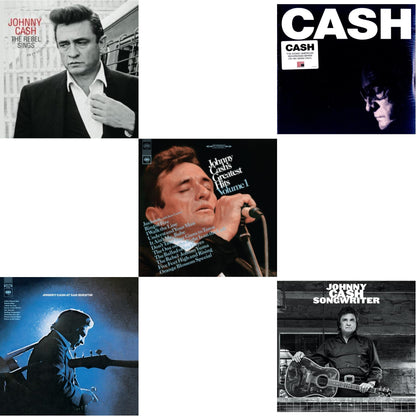 At San Quentin & Greatest Hits, Volume 1 & Songwriter & American Iv: The Man Comes Around & Rebel Sings (Crystal Clear & Solid Silver LP Vinyl)