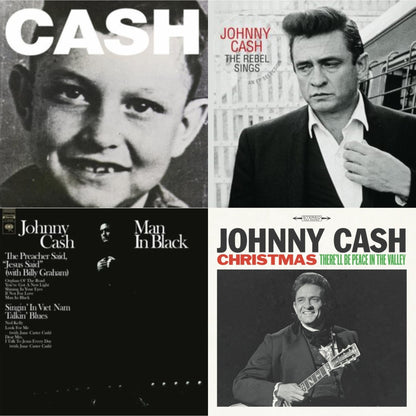 American Vi: Ain't No Grave & Rebel Sings (Crystal Clear & Solid Silver LP Vinyl) & Man In Black (White LP Vinyl) & Christmas: There'll Be Peace In The Valley