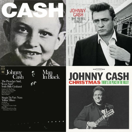 American Vi: Ain't No Grave & Rebel Sings (Crystal Clear & Solid Silver LP Vinyl) & Man In Black (White LP Vinyl) & Christmas: There'll Be Peace In The Valley
