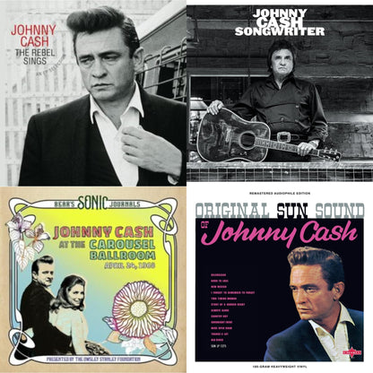 Bear's Sonic Journals: Johnny Cash, At The Carousel Ballroom, April 24, 1968 (2LP) & Original Sun Sound Of Johnny Cash & Songwriter & Rebel Sings (Crystal Clear & Solid Silver LP Vinyl)
