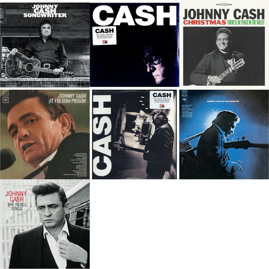 At Folsom Prison & At San Quentin & Songwriter & American Iii: Soitary Man & American Iv: The Man Comes Around & Rebel Sings (Crystal Clear & Solid Silver LP Vinyl) & Christmas: There'll Be Peace In The Valley
