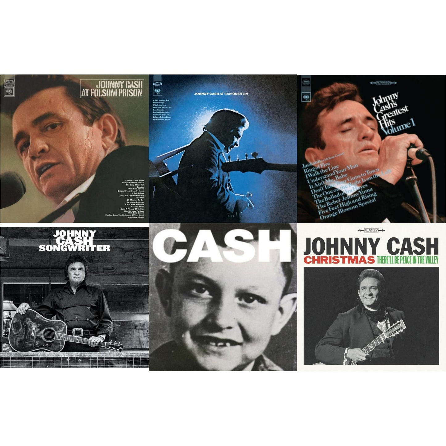 At Folsom Prison & At San Quentin & Greatest Hits, Volume 1 & Songwriter & American Vi: Ain't No Grave & Christmas: There'll Be Peace In The Valley