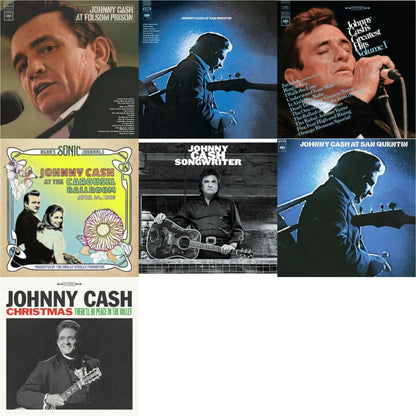 At Folsom Prison & At San Quentin & Greatest Hits, Volume 1 & Bear's Sonic Journals: Johnny Cash, At The Carousel Ballroom, April 24, 1968 (2LP) & Songwriter & At San Quentin & Christmas: There'll Be Peace In The Valley