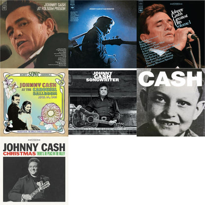 At Folsom Prison & At San Quentin & Greatest Hits, Volume 1 & Bear's Sonic Journals: Johnny Cash, At The Carousel Ballroom, April 24, 1968 (2LP) & Songwriter & American Vi: Ain't No Grave & Christmas: There'll Be Peace In The Valley
