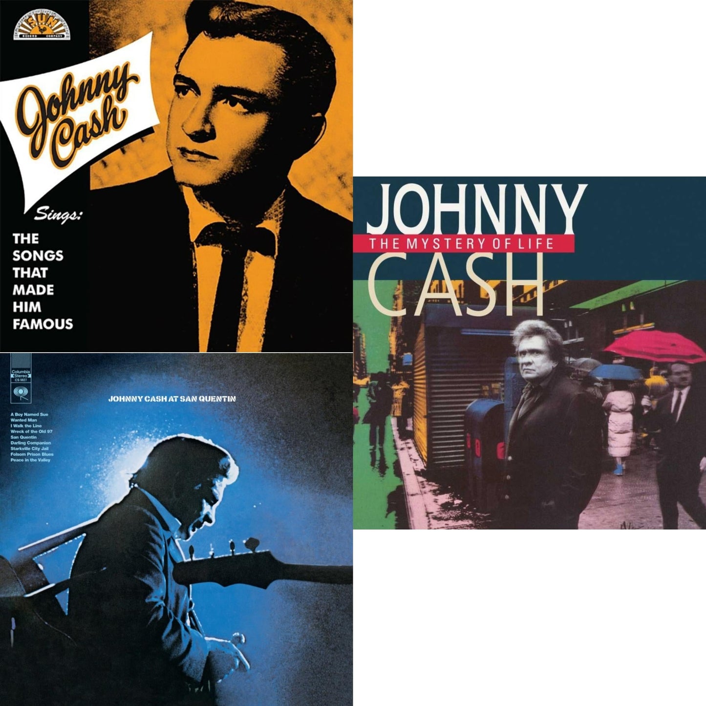 Sings The Songs That Made Him Famous (Remastered 2023) (Tangerine LP Vinyl) & At San Quentin & Mystery Of Life