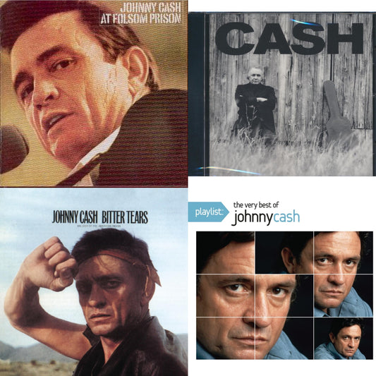 This is a 4 CD SKU bundle.
1.This CD is brand new.Format: CDThis item's title is: At Folsom PrisonArtist: Johnny CashBarcode: 074646595527Release Date: 10/19/1999
2.This CD is brand new.