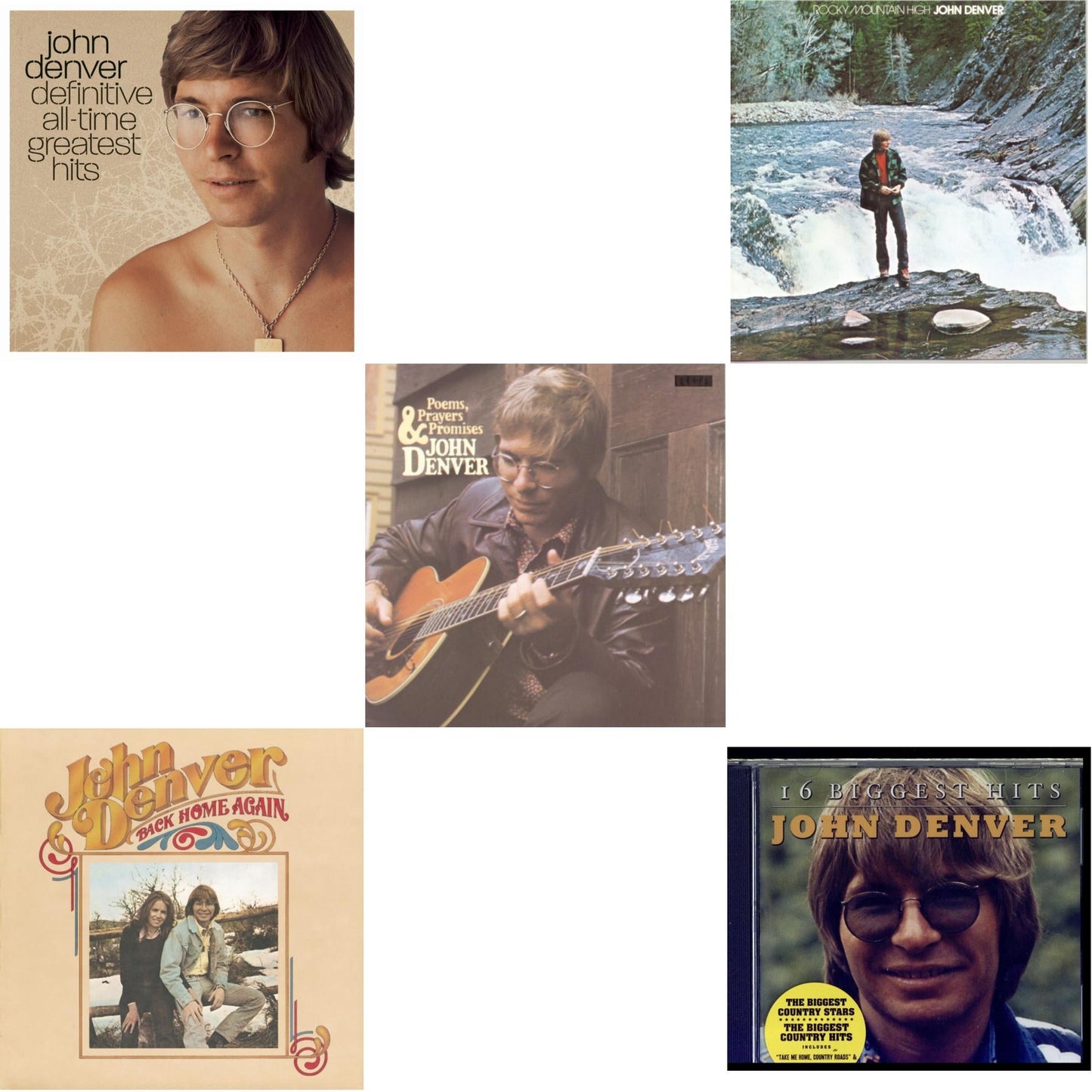 Definitive All Time Greatest Hits & Back Home Again & Poems Prayers & Promises & Rocky Mountain High & 16 Biggest Hits