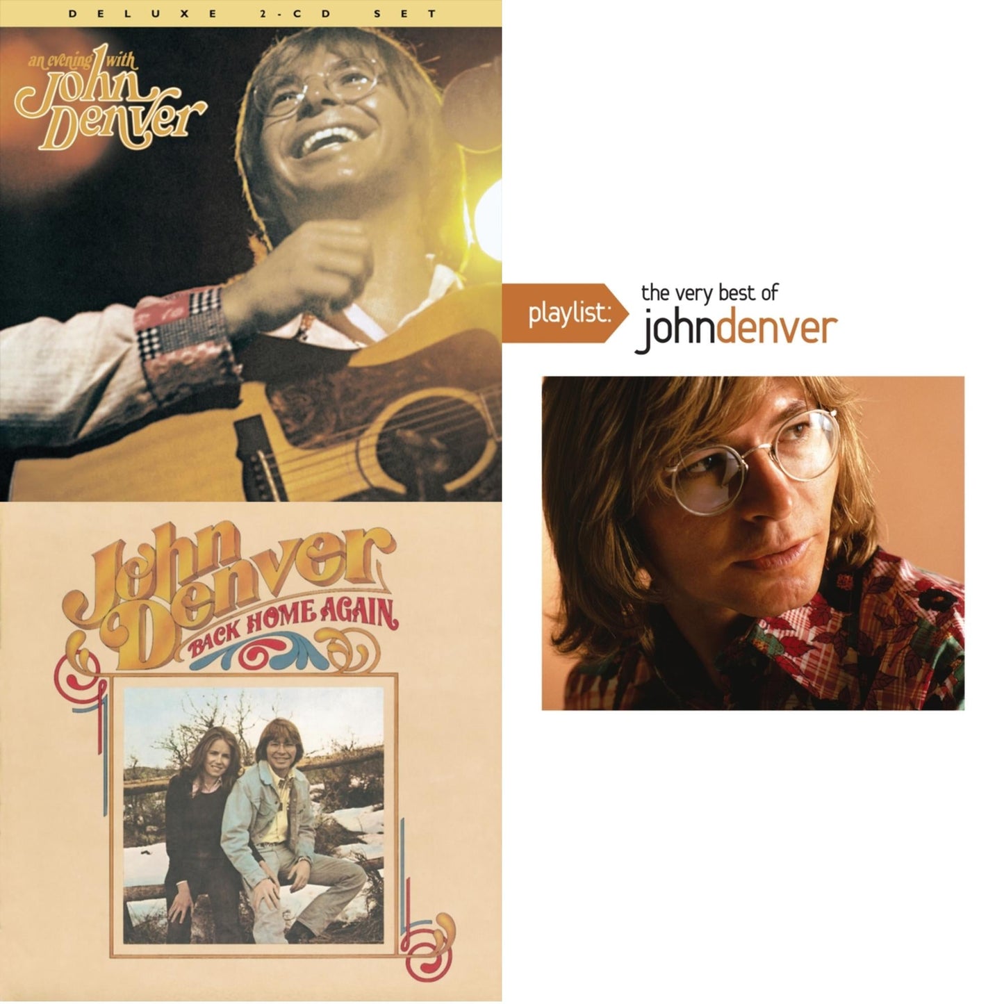 Evening With John Denver & Back Home Again & Playlist: Very Best Of John Denver