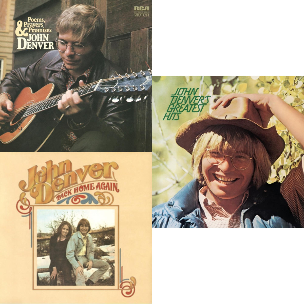 John Denver's Greatest Hits (150G LP Vinyl/Dl Insert) & Poems, Prayers & Promises & Back Home Again