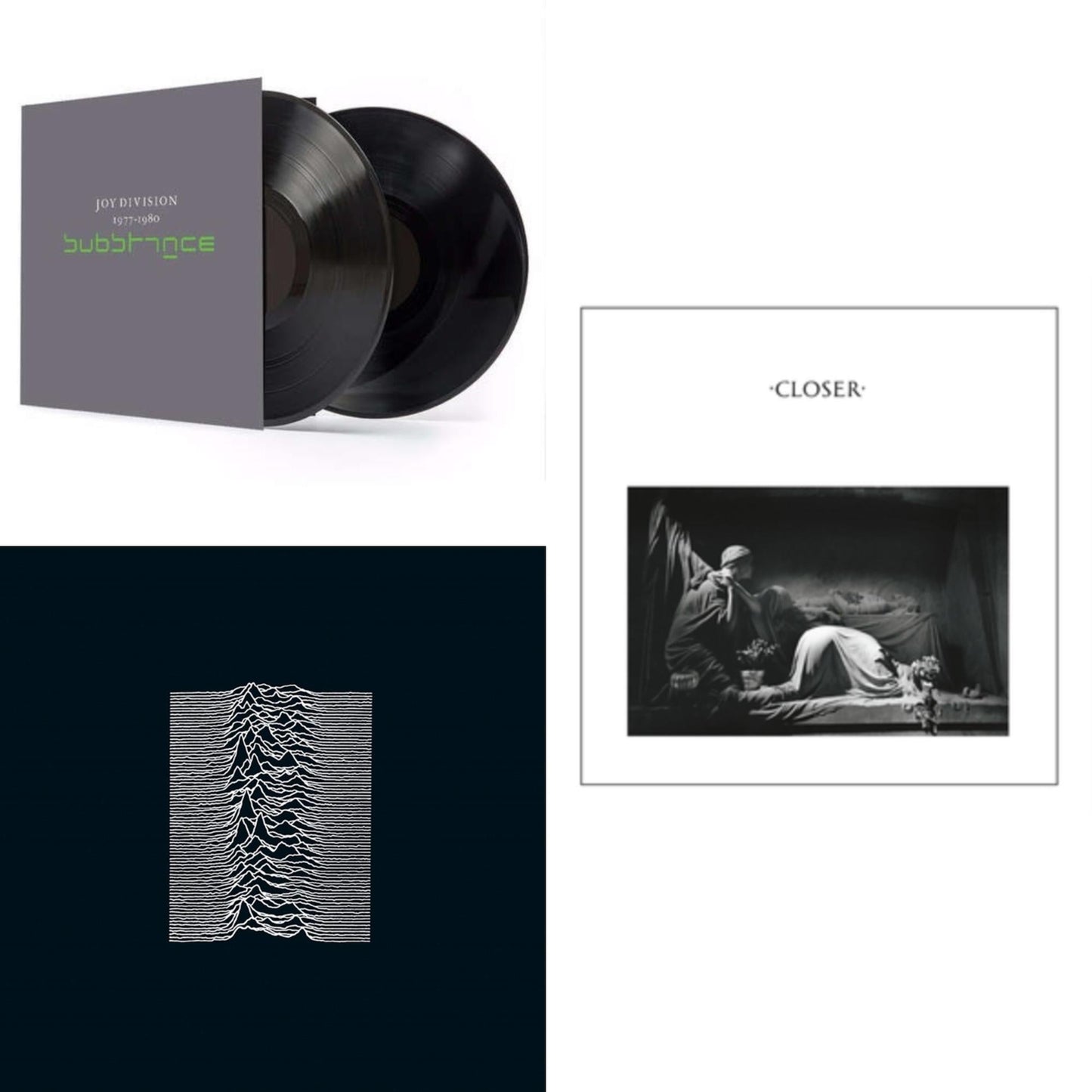 This is a 3 LP Vinyl SKU bundle.
1.This LP Vinyl is brand new.Format: LP VinylMusic Style: Post-PunkThis item's title is: Substance (2LP/180G)Artist: Joy DivisionLabel: RHINO/WARNER BROS.Barcode: 825646183937Release Date: 7/24/2015
2.This LP Vinyl is brand new.