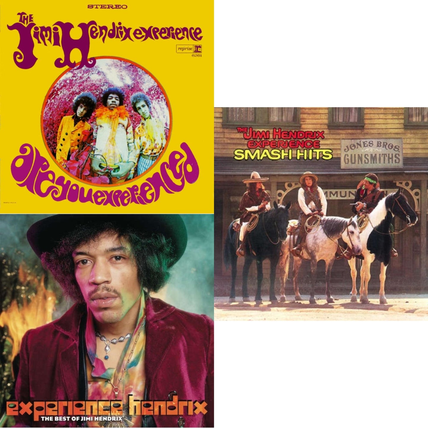 Are You Experienced (180G) & Smash Hits (150G LP Vinyl/Original Poster Reproduction) & Experience Hendrix: Best Of Jimi Hendrix (2LP/150G)