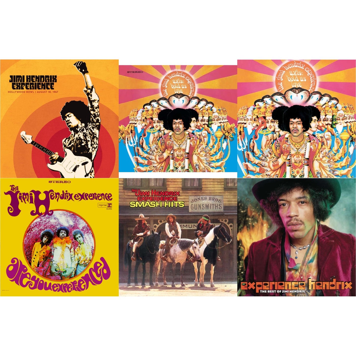 Jimi Experience Hendrix - Jimi Hendrix Experience: Live At The Hollywood Bowl: August 18, 1967 & Axis: Bold As Love (180G) & Axis: Bold As Love (Mono) (180G) & Are You Experienced (180G) & Smash Hits (150G LP Vinyl/Original Poster Reproduction) &