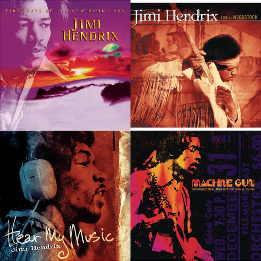 This is a 4 LP Vinyl SKU bundle.
1.This LP Vinyl is brand new.Format: LP VinylMusic Style: Psychedelic RockThis item's title is: First Rays Of The New Rising Sun (2LP/150G)Artist: Jimi HendrixLabel: Sony MusicBarcode: 196588315718Release Date: 5/10/2024
2.This LP Vinyl is brand new.