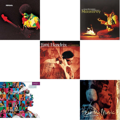 Band Of Gypsys (180G/50Th Anniversary/Booklet/Images/Essay By John Mcdermott/Poster) & Blues (2LP/180G/Gatefold) & Live At Woodstock & Live At Monterey (180G) & Hear My Music (2LP/Gatefold) (180G)