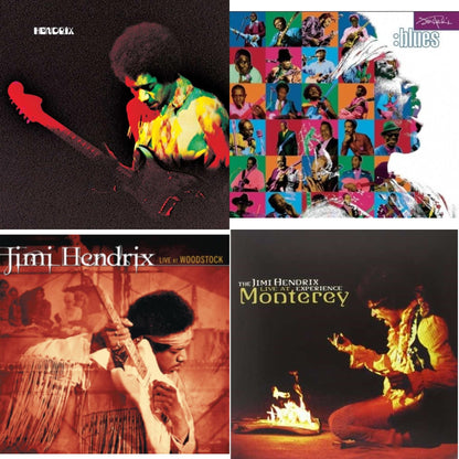 Band Of Gypsys (180G/50Th Anniversary/Booklet/Images/Essay By John Mcdermott/Poster) & Blues (2LP/180G/Gatefold) & Live At Woodstock & Live At Monterey (180G)