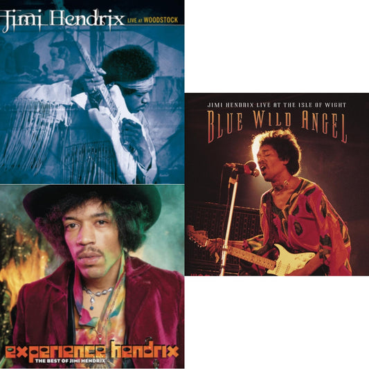 Live At Woodstock & Experience Hendrix: Best Of Jimi Hendrix & Blue Wild Angel: Jimi Hendrix Live At The Isle Of Wight