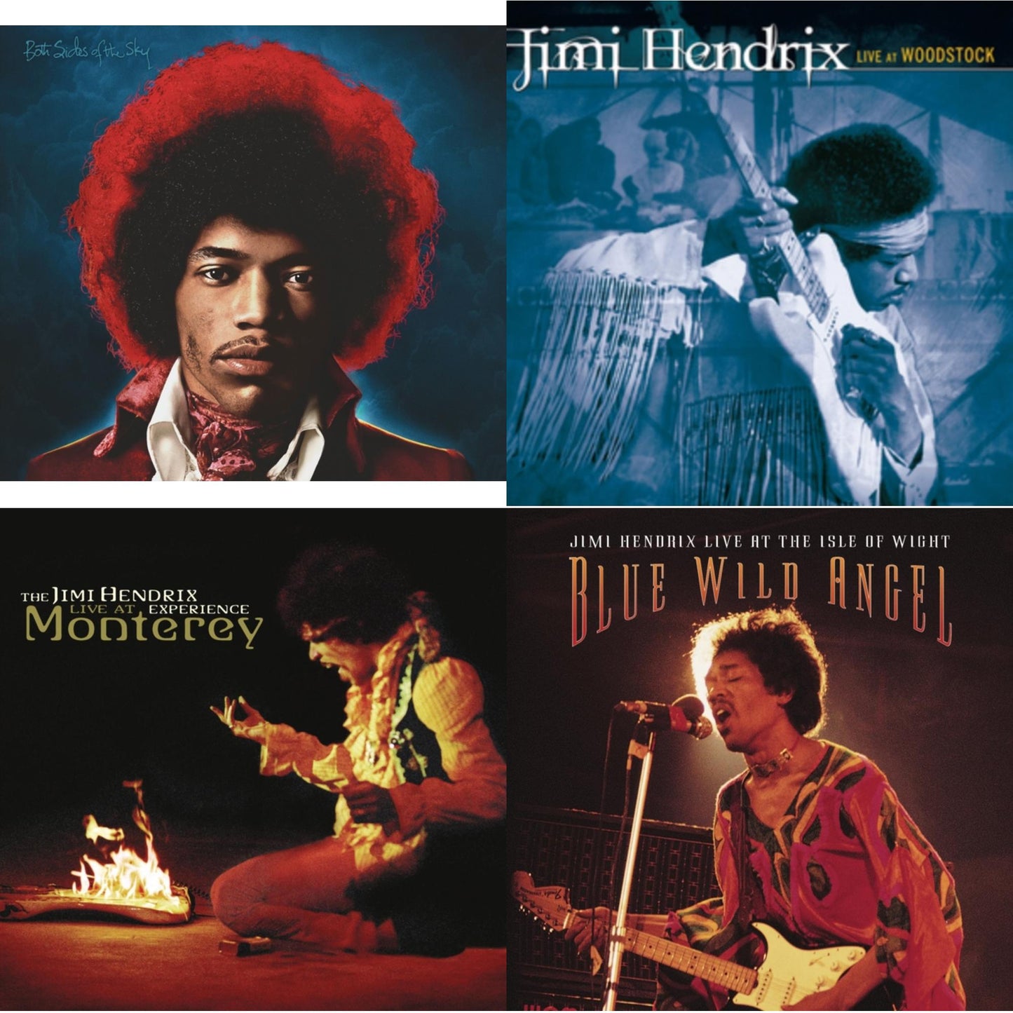 Both Sides Of The Sky & Live At Woodstock & Live At Monterey & Blue Wild Angel: Jimi Hendrix Live At The Isle Of Wight