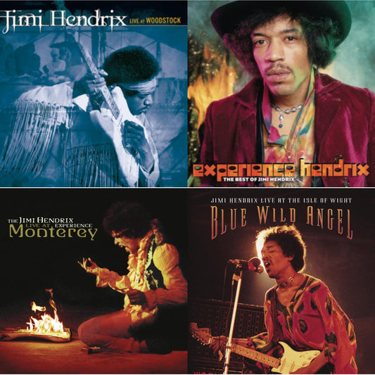 Live At Woodstock & Experience Hendrix: Best Of Jimi Hendrix & Live At Monterey & Blue Wild Angel: Jimi Hendrix Live At The Isle Of Wight
