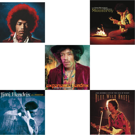 Both Sides Of The Sky & Live At Woodstock & Experience Hendrix: Best Of Jimi Hendrix & Live At Monterey & Blue Wild Angel: Jimi Hendrix Live At The Isle Of Wight