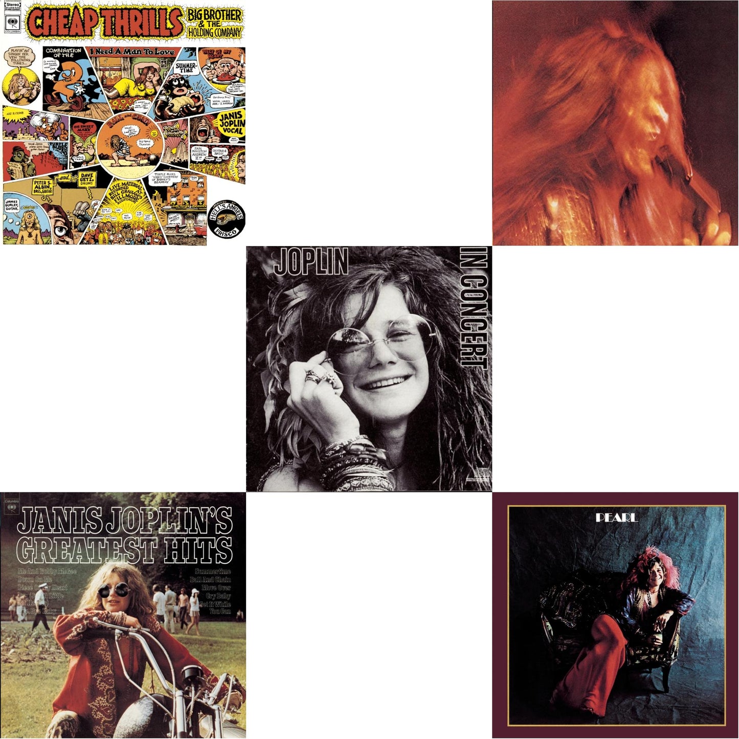 Cheap Thrills & Greatest Hits & Joplin In Concert & I Got Dem Ol Kozmic Blues Again Mama & Pearl