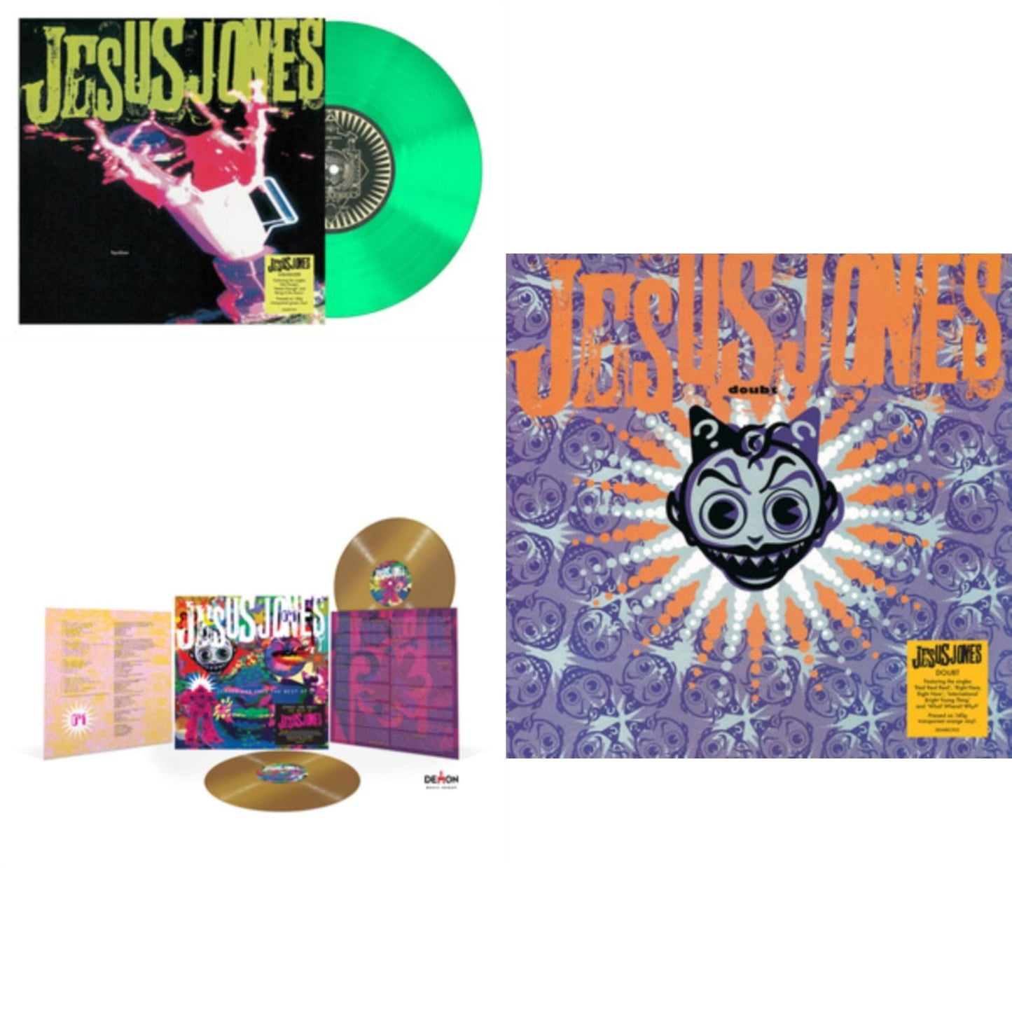 This is a 3 LP Vinyl SKU bundle.
1.This LP Vinyl is brand new.Format: LP VinylMusic Style: Alternative RockThis item's title is: Liquidizer (Translucent Green LP Vinyl/140G)Artist: Jesus JonesLabel: DEMON RECORDSBarcode: 5014797906341Release Date: 10/28/2022
2.