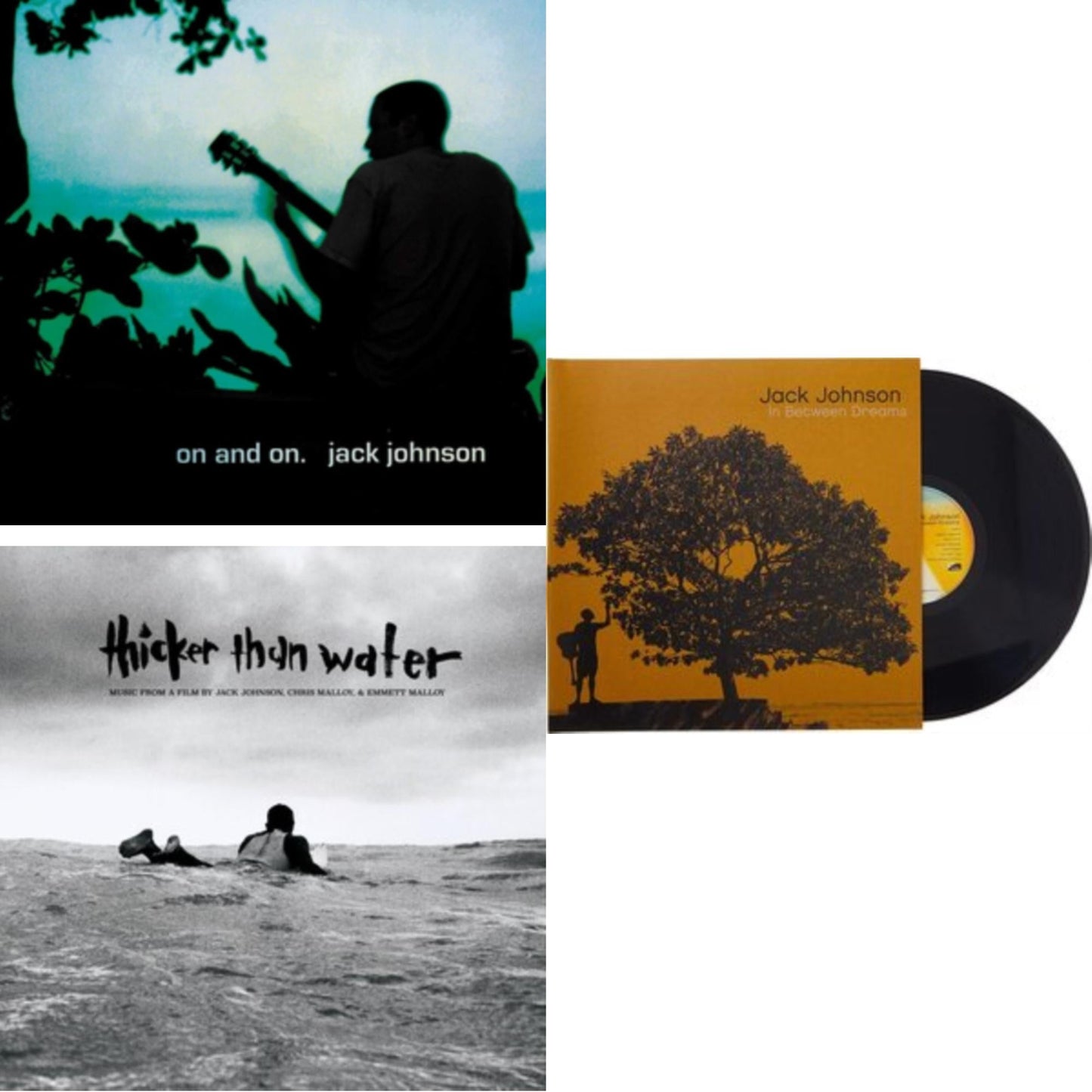 On & On & Thicker Than Water (Music From A Film By Jack Johnson, Chris & Emmett Malloy) (180G) & In Between Dreams