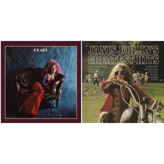 Janis Joplin - Greatest Hits (150G/Dl Card) & Pearl (180G) - LP Vinyl Bundle